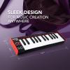 imageAKAI Professional LPK25  USB MIDI Keyboard Controller with 25 Responsive Synth Keys for Mac and PC Arpeggiator and Music Production SoftwareblackNew Model