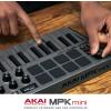 imageAkai Professional MPK Mini MK3  25 Key USB MIDI Keyboard Controller With 8 Backlit Drum Pads 8 Knobs Music Production Software and Native Instruments Sound Package NKS IntegrationGrey