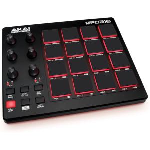 imageAKAI Professional LPD8  USB MIDI Controller with 8 Responsive RGB MPC Drum Pads for Mac and PC 8 Assignable Knobs and Music Production SoftwareMPD218