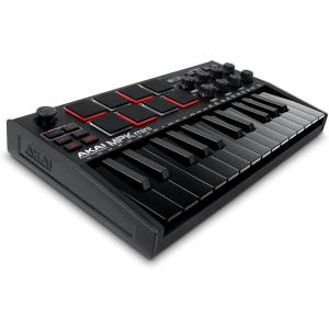 imageAkai Professional MPK Mini MK3  25 Key USB MIDI Keyboard Controller With 8 Backlit Drum Pads 8 Knobs Music Production Software and Native Instruments Sound Package NKS IntegrationBlack